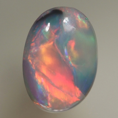 SOLID SEMI BLACK OPAL Bright red rolling flashes